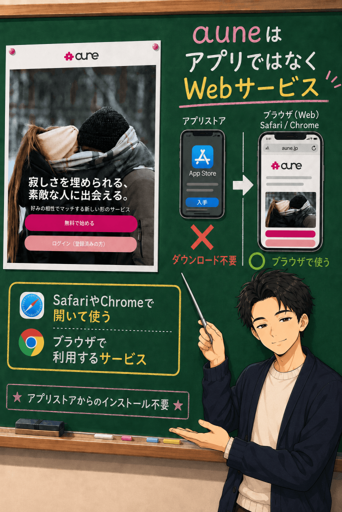auneはWEBサービス