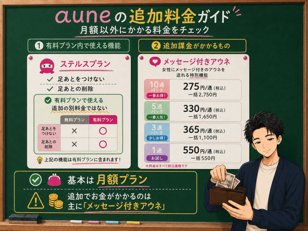aune追加料金・ポイント課金